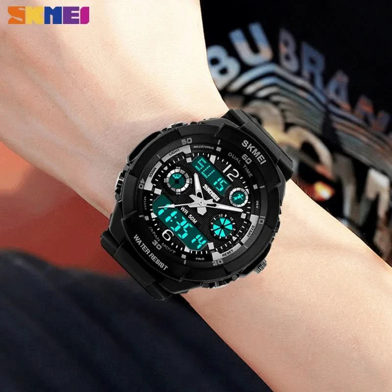 SKMEI Kids Watches Anti-Shock 5Bar Waterproof Outdoor Sport Children Watches