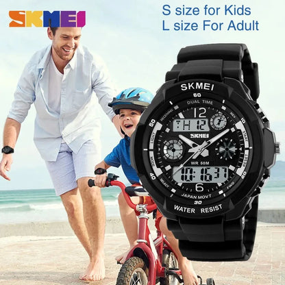 SKMEI Kids Watches Anti-Shock 5Bar Waterproof Outdoor Sport Children Watches