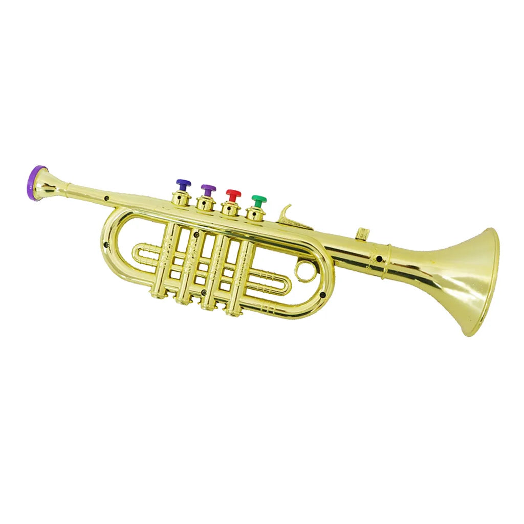 Trumpet Toy With 3 Colored Keys Musical Instrument Gift for Children