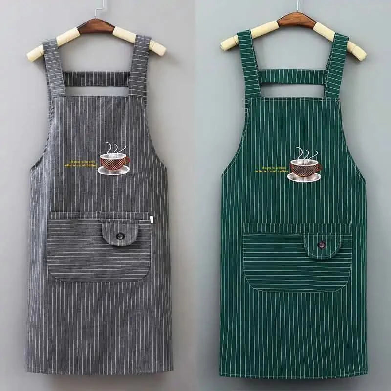 2pcs Apron Household Kitchen Home and Abroad Women Work Clothes Kitchen