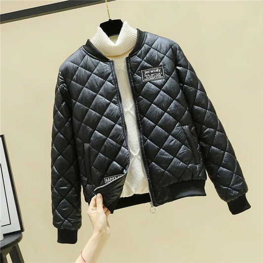 JFUNCY Winter Light Jacket for Women Korean Fashion Woman