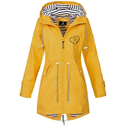 Women Waterproof Hooded Jackets Outdoor Hiking Clothes Lightweight Raincoat