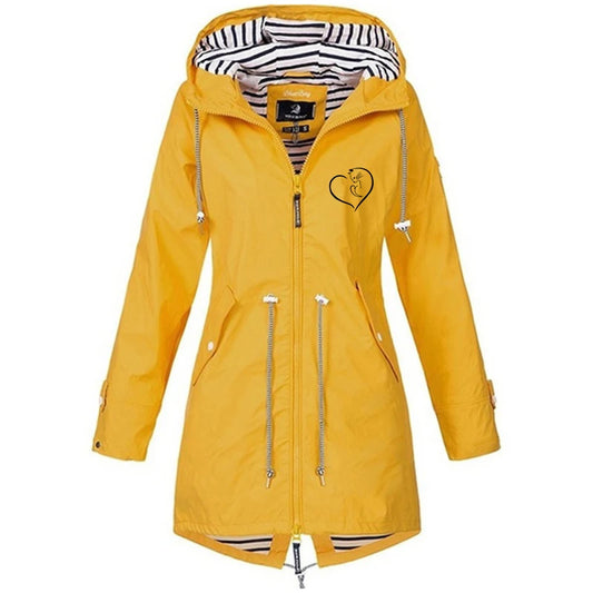 Women Waterproof Hooded Jackets Outdoor Hiking Clothes Lightweight Raincoat