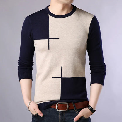 2024 Autumn Casual Men's Sweater O-Neck Knittwear Sweaters Pullovers Homme M-3xl