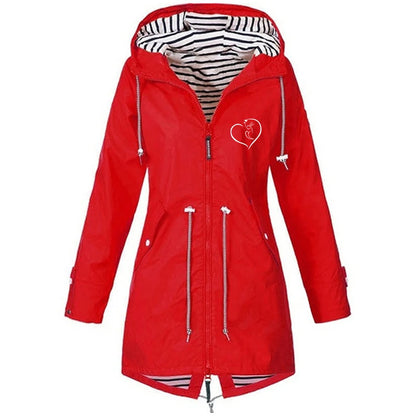 Women Waterproof Hooded Jackets Outdoor Hiking Clothes Lightweight Raincoat