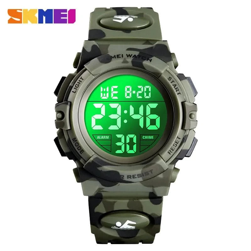 SKMEI Military Kids Sport Watches 50M Waterproof Electronic Wristwatch