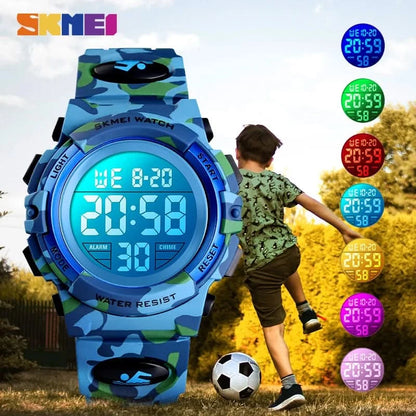 SKMEI Military Kids Sport Watches 50M Waterproof Electronic Wristwatch