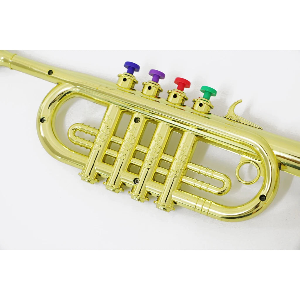 Trumpet Toy With 3 Colored Keys Musical Instrument Gift for Children