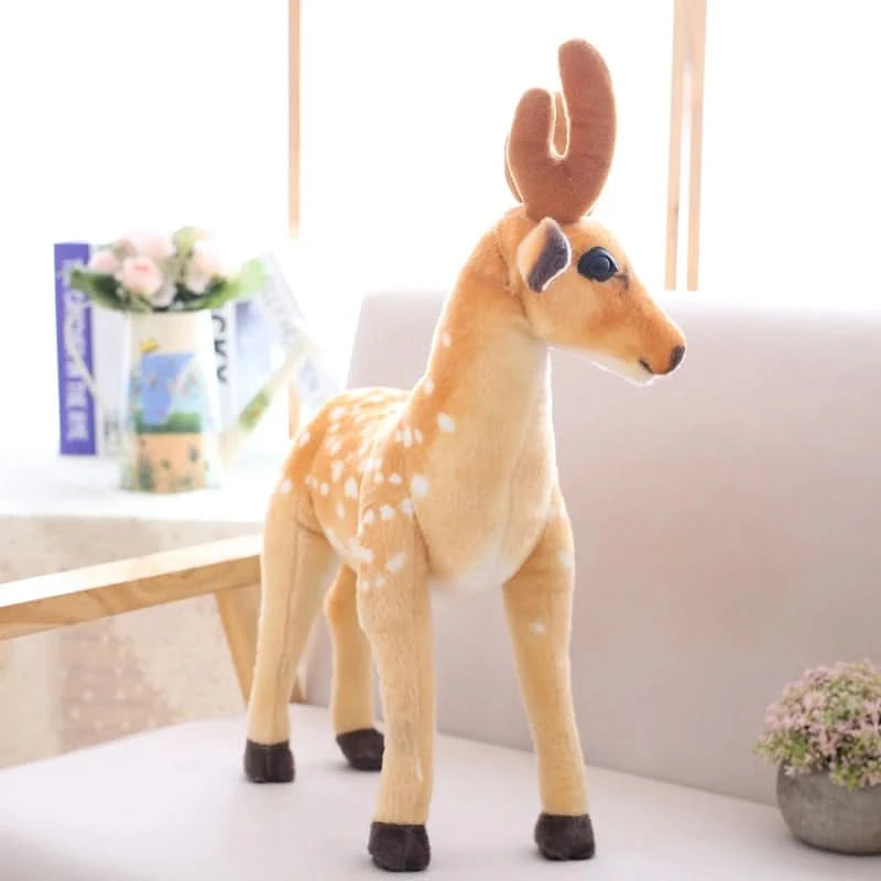 50/60/75/90cm Stuffed Plush Animal Deer Toy Kids Doll Teaching Prop Toy