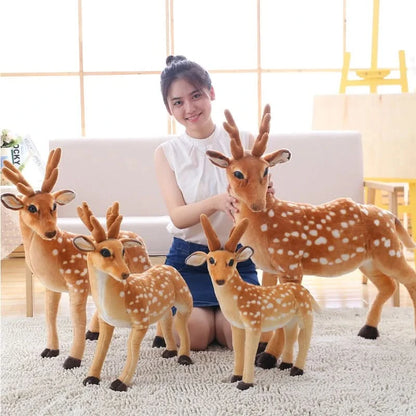 50/60/75/90cm Stuffed Plush Animal Deer Toy Kids Doll Teaching Prop Toy