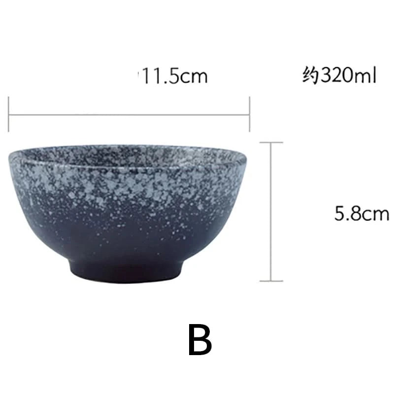 Japanese Ceramic Household Rice Bowl Sushi Salad Breakfast Bowl Hotel Kitchen