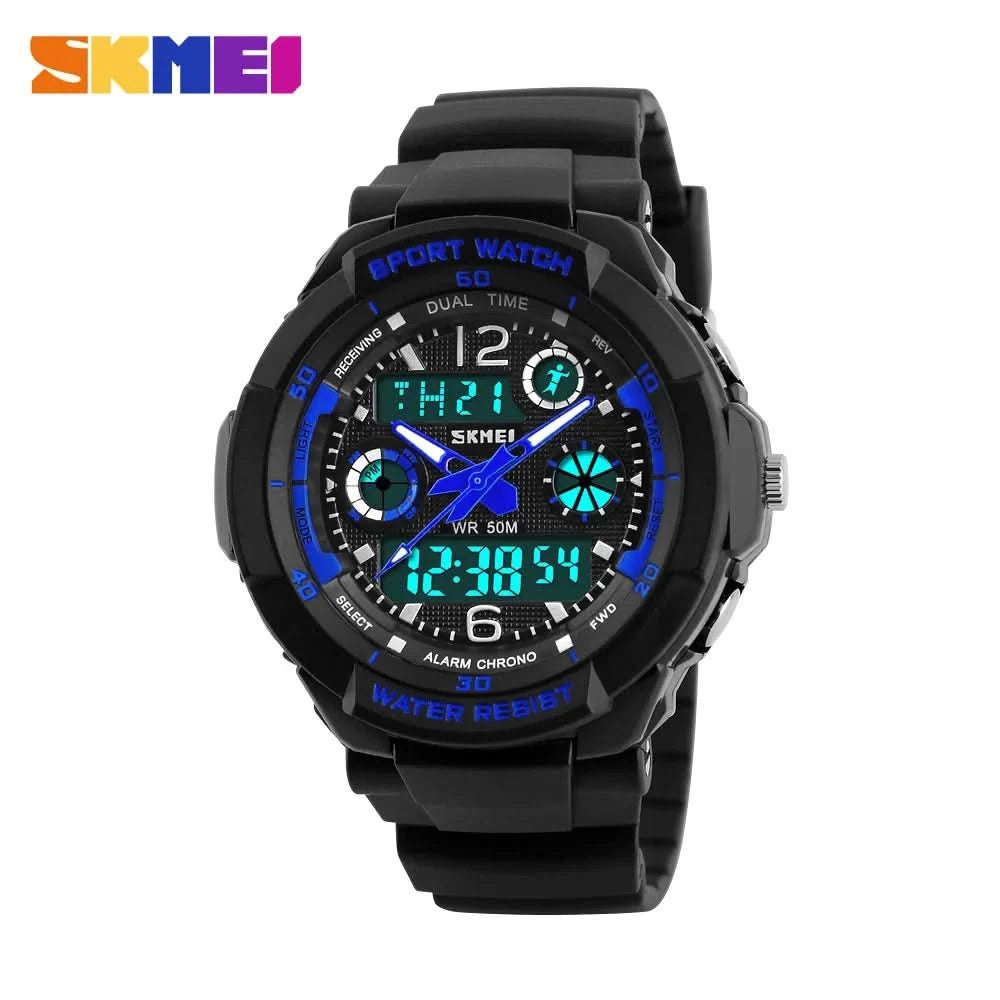 SKMEI Kids Watches Anti-Shock 5Bar Waterproof Outdoor Sport Children Watches