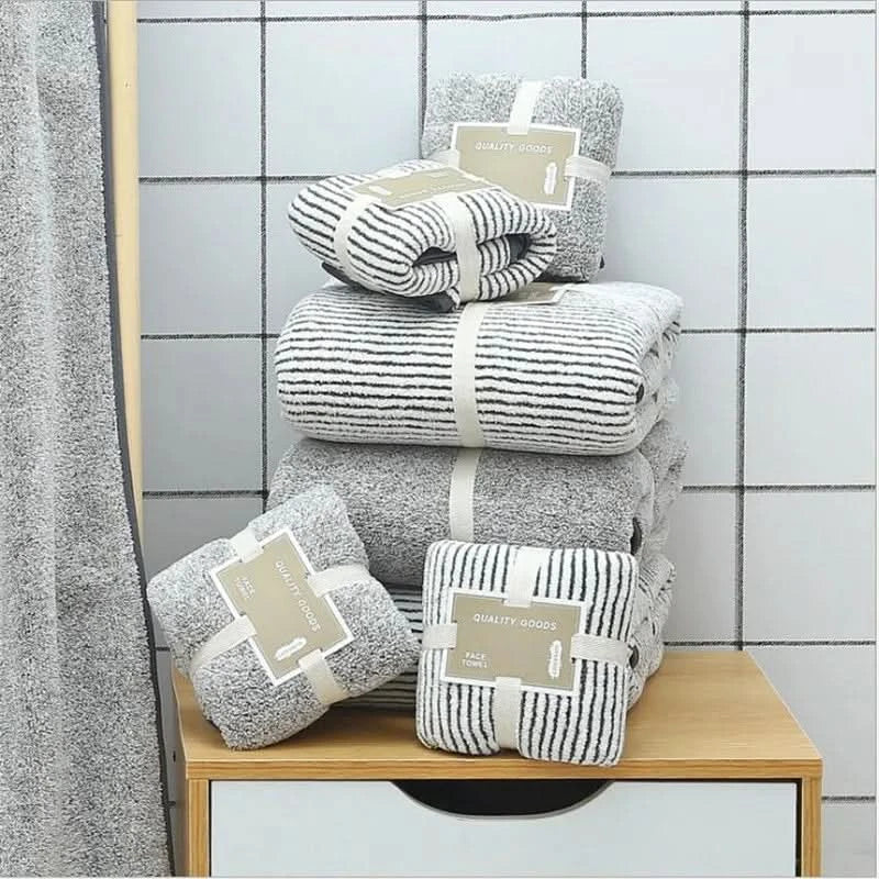 70x140cm Bamboo Charcoal Coral Velvet Bath Towel for Adult Soft Absorbent