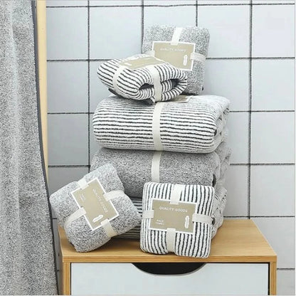 70x140cm Bamboo Charcoal Coral Velvet Bath Towel for Adult Soft Absorbent