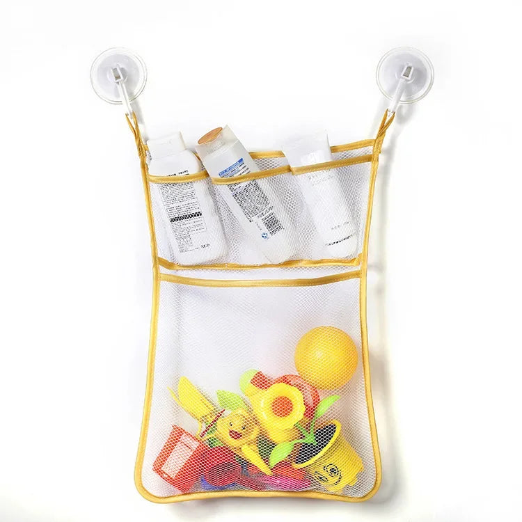 Baby Bath Toy Mesh Bag Bath Bathtub Doll Organizer Suction Bathroom Toy Stuff Net Baby Kids Bathtub Toy Bath Game Bag Kids