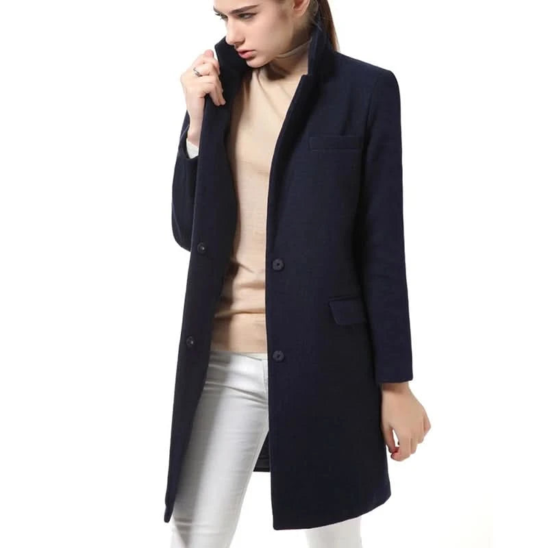 Womens Wool Coats European Style High Quality Autumn Winter Jackets