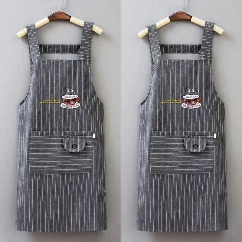 2pcs Apron Household Kitchen Home and Abroad Women Work Clothes Kitchen