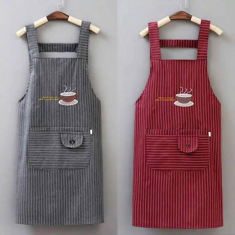 2pcs Apron Household Kitchen Home and Abroad Women Work Clothes Kitchen