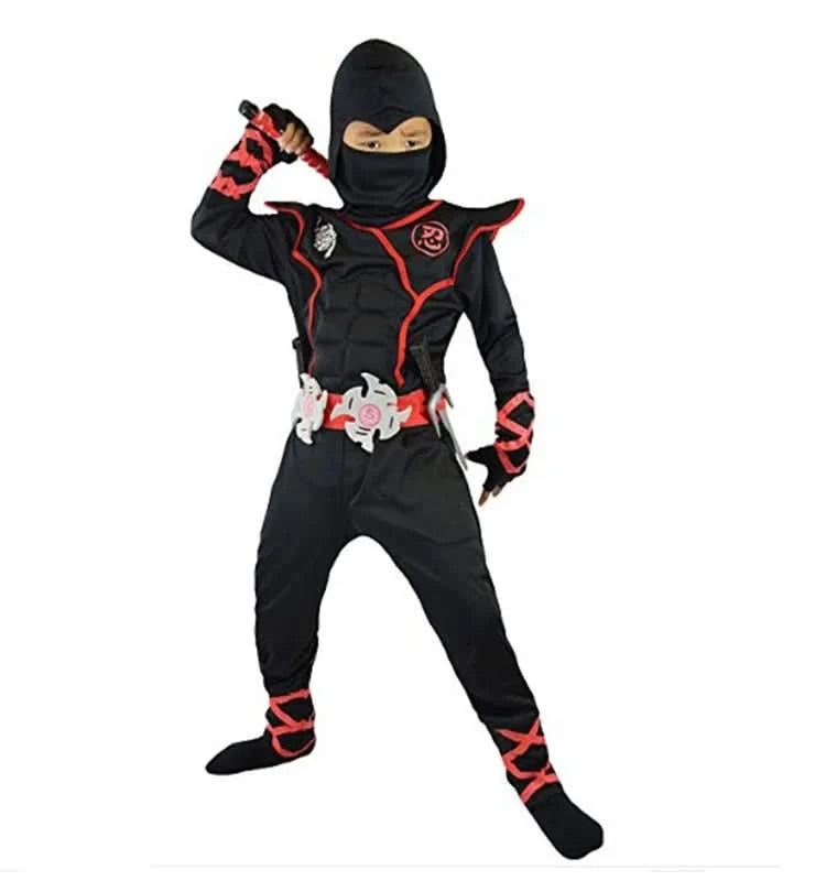 Halloween Costume for Kids Cosplay Ninja Costume Weiwu Black Warrior