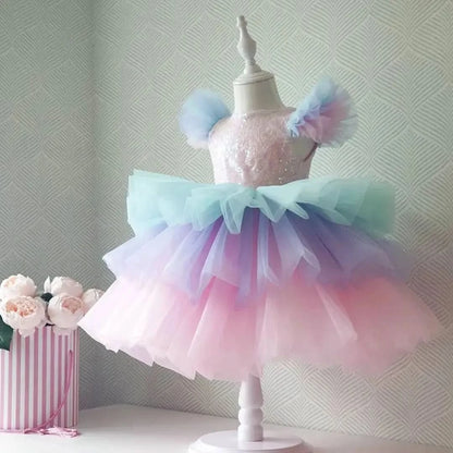 Flower Princess Party Dresses Children's Clothing Wedding Elegant Gown