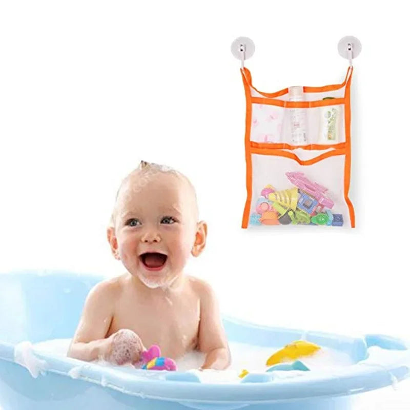 Baby Bath Toy Mesh Bag Bath Bathtub Doll Organizer Suction Bathroom Toy Stuff Net Baby Kids Bathtub Toy Bath Game Bag Kids