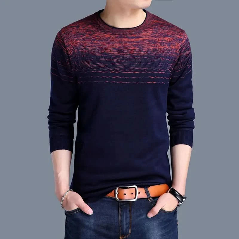 Designer Pullover Striped Men Sweater Mens Thick Winter Warm Jersey