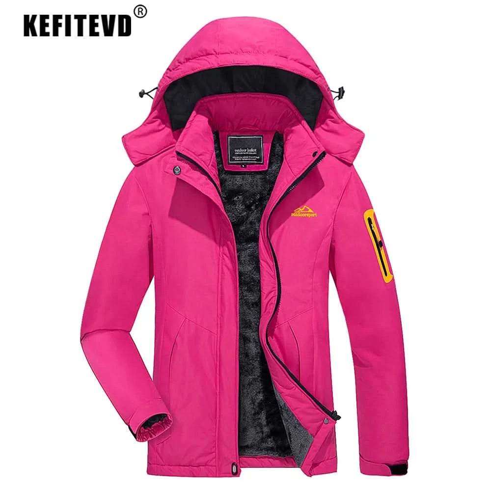 KEFITEVD Winter Ski Snowboard Warm Jacket Outdoor Hiking Camping Windbreaker