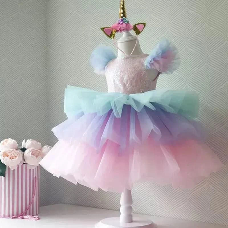 Flower Princess Party Dresses Children's Clothing Wedding Elegant Gown