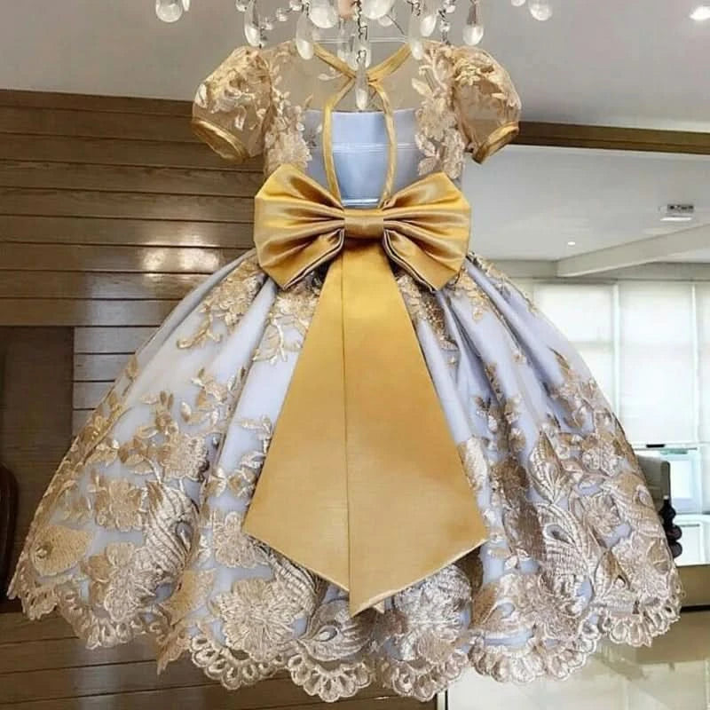 Flower Princess Party Dresses Children's Clothing Wedding Elegant Gown