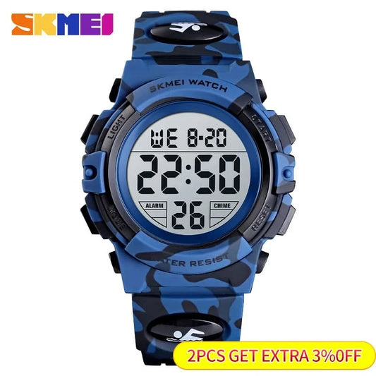 SKMEI Sport Children's Watch  Waterproof Colorful Lights 12/24Hour