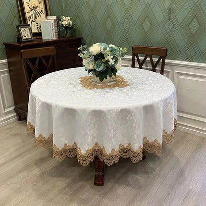 Round TableCloth Art Household Lace Round Table European Table