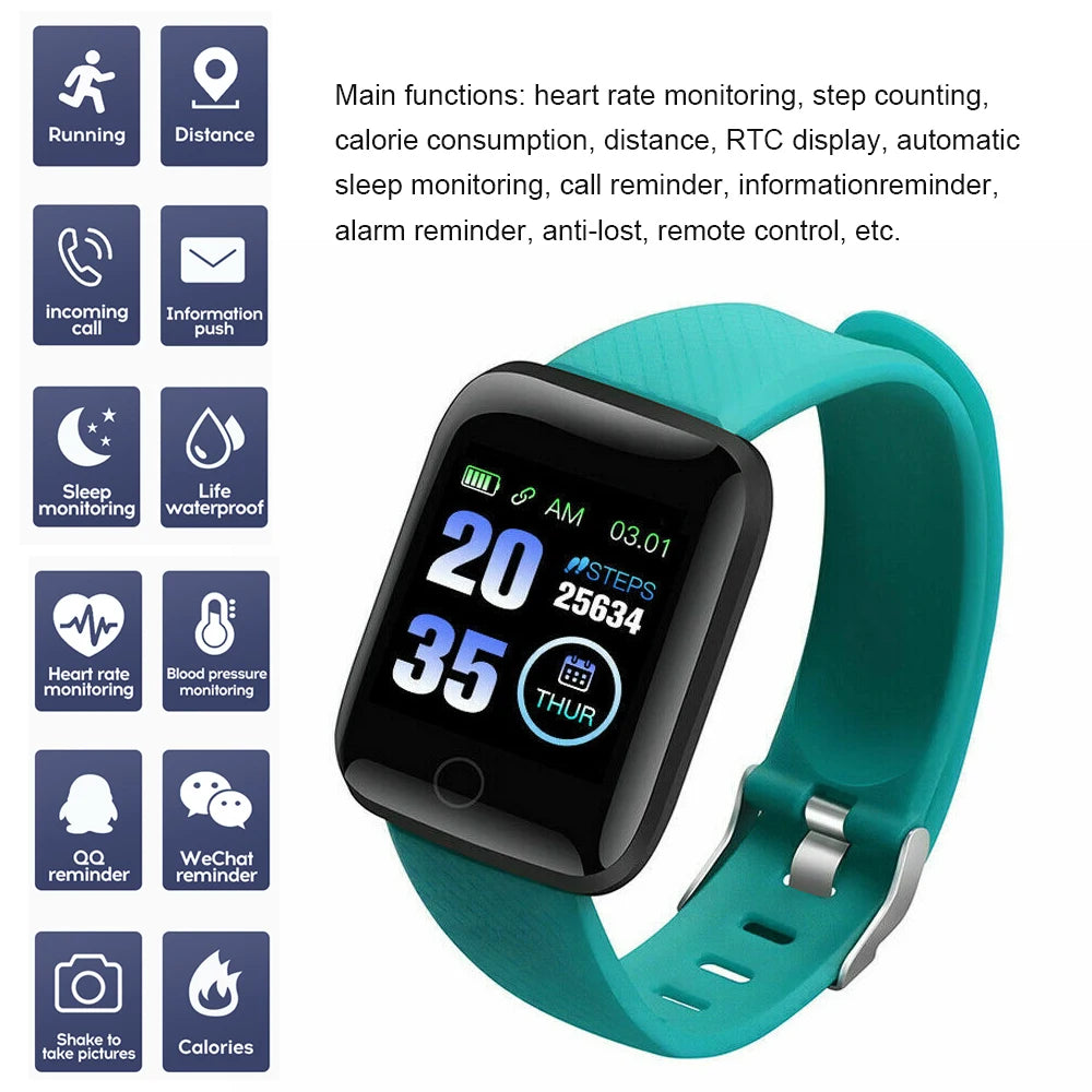 116 Plus Smart Watch Heart Rate Watch Wristband Sports Watches