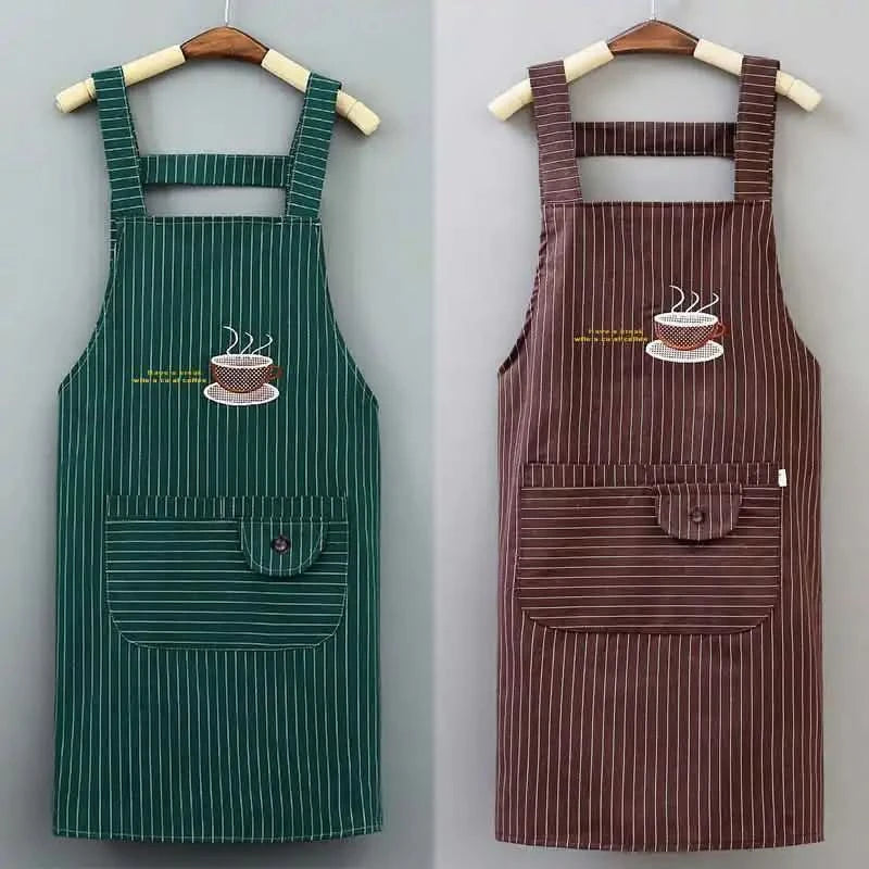 2pcs Apron Household Kitchen Home and Abroad Women Work Clothes Kitchen