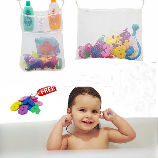 Baby Bath Toy Mesh Bag Bath Bathtub Doll Organizer Suction Bathroom Toy Stuff Net Baby Kids Bathtub Toy Bath Game Bag Kids