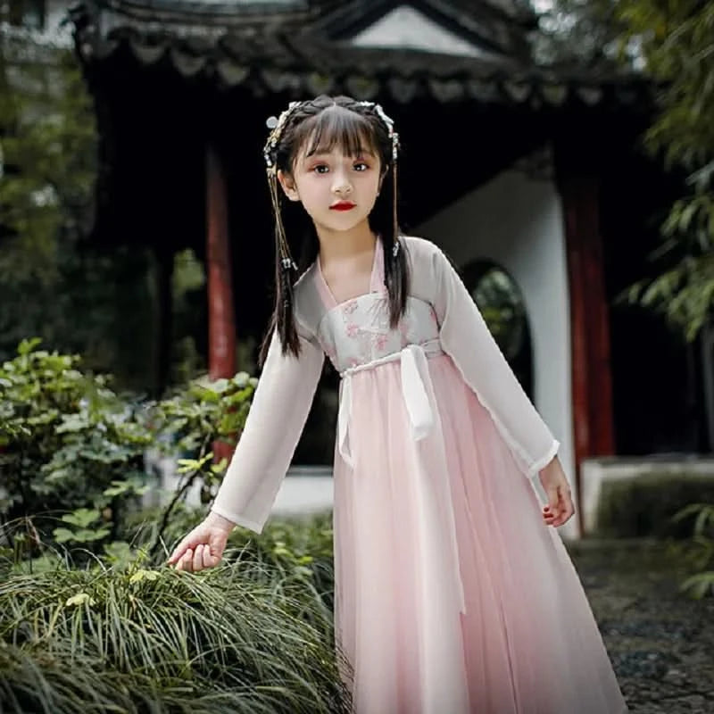 Kids Hanfu Chinese Hanfu Skirt Fairy Pink Hanfu Chinese Ancient Costume