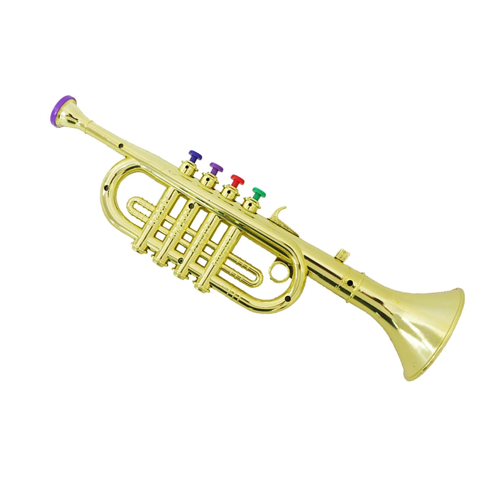 Trumpet Toy With 3 Colored Keys Musical Instrument Gift for Children