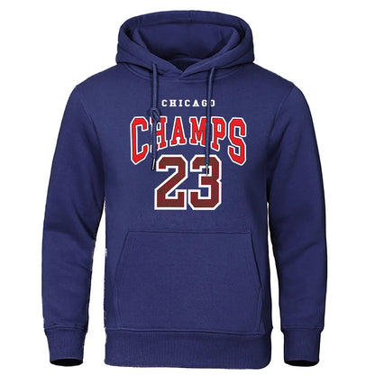 Men Hoodies CHAMPS 23 Printed Male Sweatshirts Fashion Warm Streetwear Pullovers