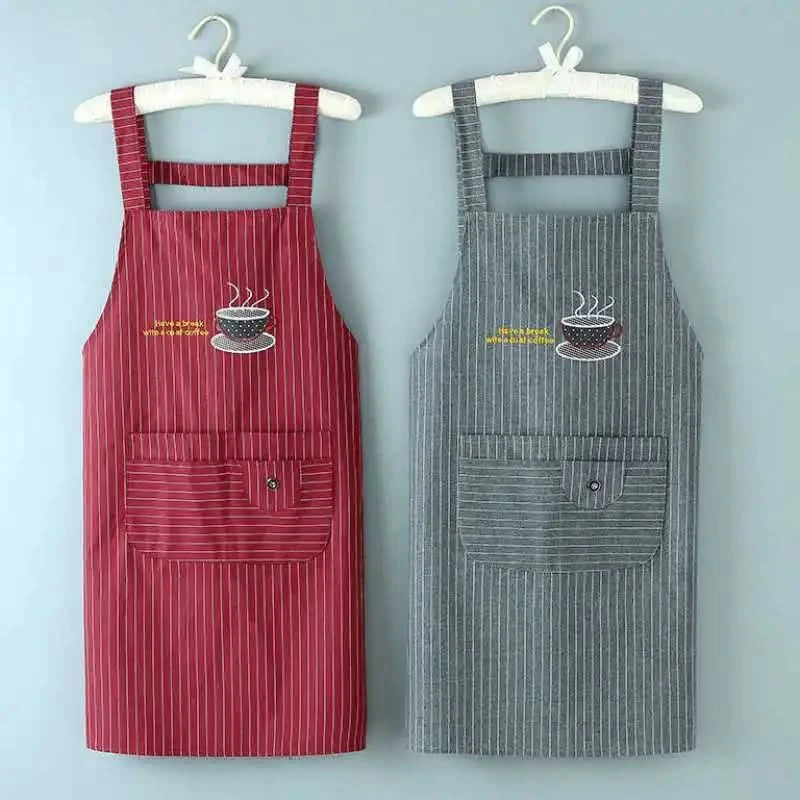 2pcs Apron Household Kitchen Home and Abroad Women Work Clothes Kitchen