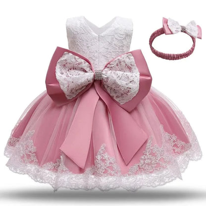 Kids Flower Girls Dresses Pageant Vestidos Bebes Lace Girl Party Dress