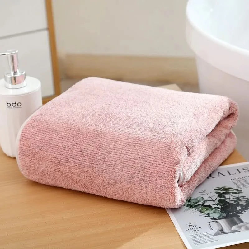 70x140cm Bamboo Charcoal Coral Velvet Bath Towel for Adult Soft Absorbent