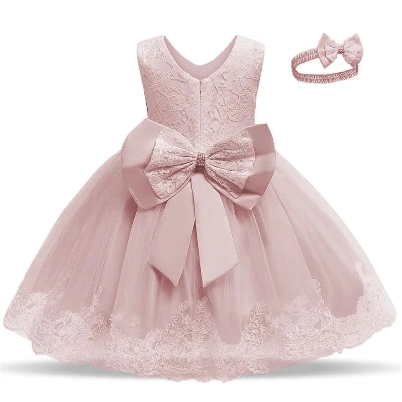 Kids Flower Girls Dresses Pageant Vestidos Bebes Lace Girl Party Dress