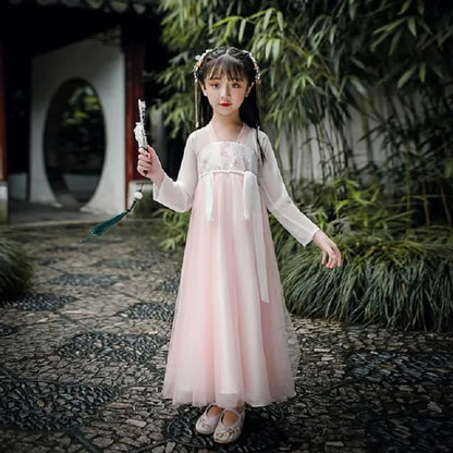 Kids Hanfu Chinese Hanfu Skirt Fairy Pink Hanfu Chinese Ancient Costume