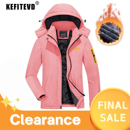 KEFITEVD Winter Ski Snowboard Warm Jacket Outdoor Hiking Camping Windbreaker