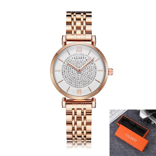 Dropshipping Rose Gold Stainless Steel Bracelet Watch