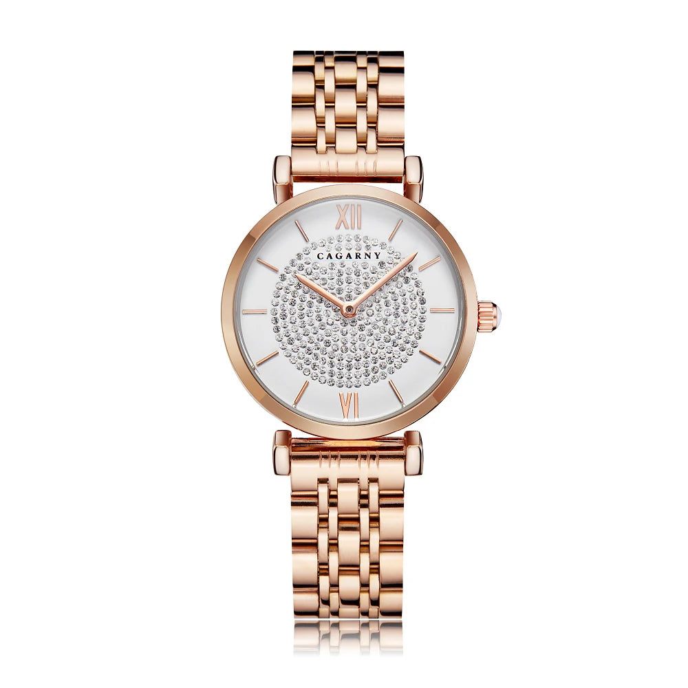 Dropshipping Rose Gold Stainless Steel Bracelet Watch