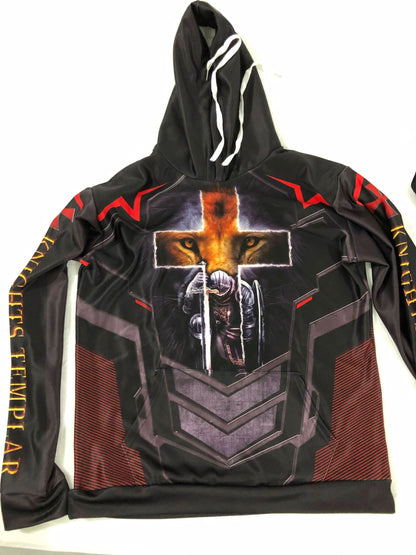 Tessffel Knights Templar Armor Pullover Streetwear Harajuku 3DfullPrint