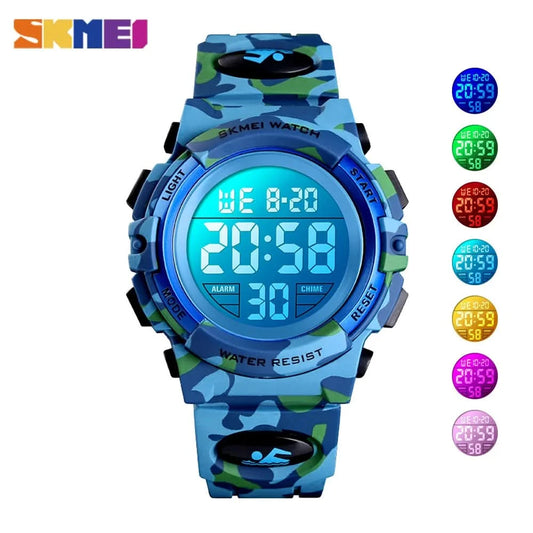 SKMEI Military Kids Sport Watches 50M Waterproof Electronic Wristwatch