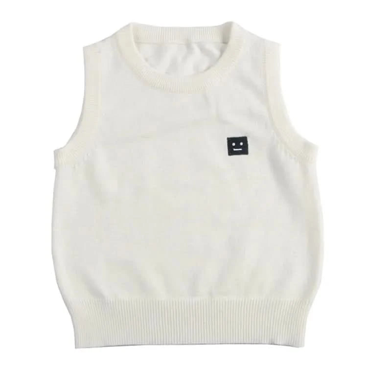 Children Vests Sweaters Cotton Top Quality Sleeveless O-Neck Pullover Knitting