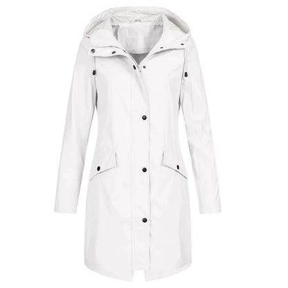 Raincoat Women'S Zipper Waterproof Raincoat Jacket Lightweight Rain Jacket