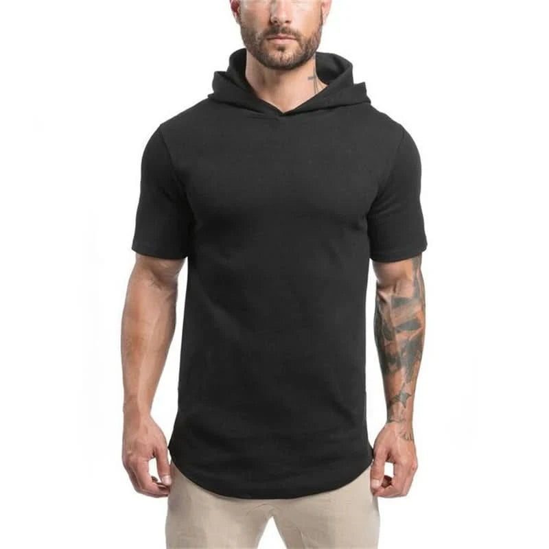 Mens Bodybuilding Hoodies Men Gyms Sleeve Fitness T Shirt Pullover